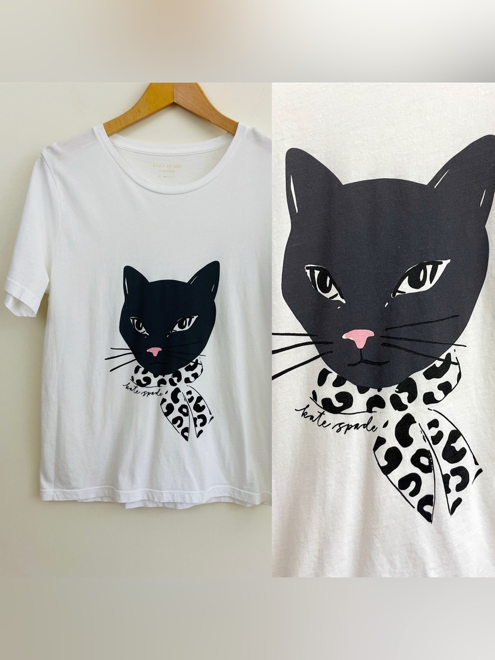 Kate Spade Feline Tee, EUC
